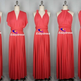 Maxi full long infinity dress, or convertible dress,it is the perfect multiway bridesmaid dress that fits all body shapes bridesmaid dresses