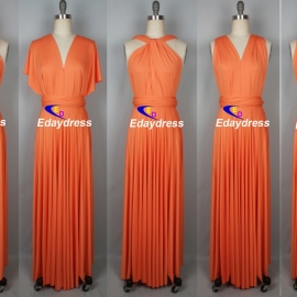 Maxi full long infinity dress, or convertible dress,it is the perfect multiway bridesmaid dress that fits all body shapes bridesmaid dresses