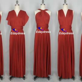 Maxi full long infinity dress, or convertible dress,it is the perfect multiway bridesmaid dress that fits all body shapes bridesmaid dresses