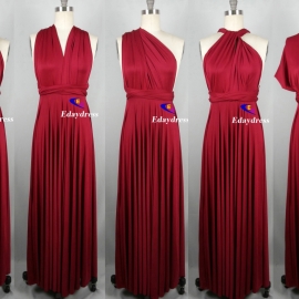 Maxi full long infinity dress, or convertible dress,it is the perfect multiway bridesmaid dress that fits all body shapes bridesmaid dresses