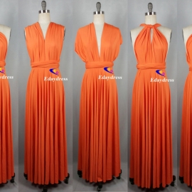 Maxi full long infinity dress, or convertible dress,it is the perfect multiway bridesmaid dress that fits all body shapes bridesmaid dresses