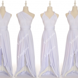 Full length one dress with over 100 styles multi ways wrap convertible infinity snow white slit bridesmaid dresses