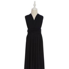 Full length multi ways wrap convertible bridesmaid dresses solid snow navy blue infinity flower girl dresses