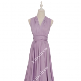 Extra floor length flattering multi ways wrap convertible bridesmaid dresses solid purple heather infinity dresses
