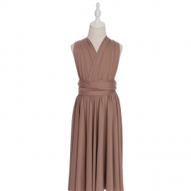 Full length multi ways wrap convertible bridesmaid dresses solid snow tuape infinity flower girl dresses