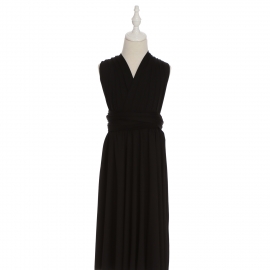 Full length multi ways wrap convertible bridesmaid dresses solid snow black infinity flower girl dresses