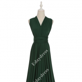 Extra floor length flattering multi ways wrap convertible bridesmaid dresses solid ever green infinity dresses