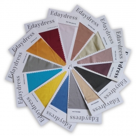 Luxury smooth and metallic shiny sparkle color swatches for wrap convertible multiway bridesmaid infinity dresses