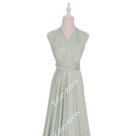 Extra floor length flattering multi ways wrap convertible bridesmaid dresses solid green lily infinity dresses