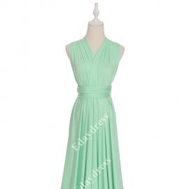 Extra floor length flattering multi ways wrap convertible bridesmaid dresses solid mint blue infinity dresses