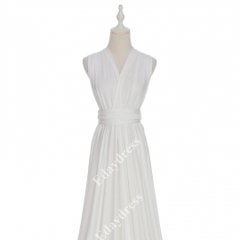 Extra floor length flattering multi ways wrap convertible bridesmaid dresses solid off white infinity dresses