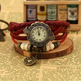 Vintage cowhide bracelet watch