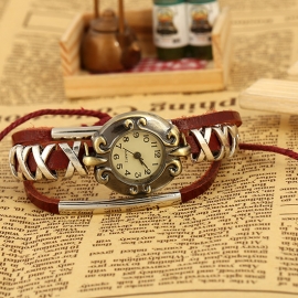 Cute wind beaded leather bracelet girl cowhide bracelet student bracelet
