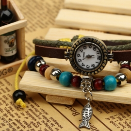 Small fish pendant student bracelet watch