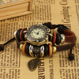 Vintage cowhide bracelet watch