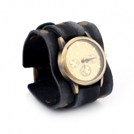 Vintage cowhide bracelet watch
