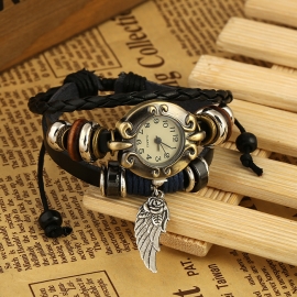 Vintage cowhide bracelet watch