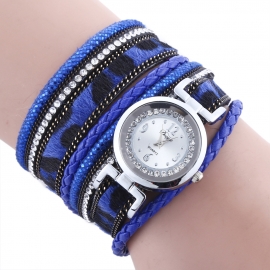 New design luxury suede pattern rhinestone female watches