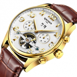 Popular automatic mechanical men luxury watch skeleton tourbillon mechanical watch for men 