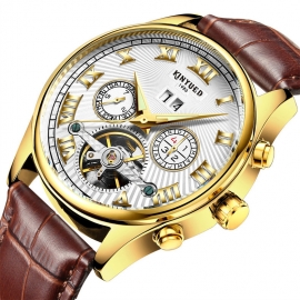 Luxury classic luminous auto date automatic mechanical watch for men 