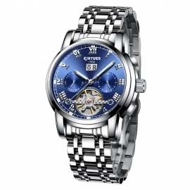 Fashion water proof dropshipping custom logo tourbillon movement mechanical watches 