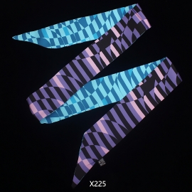 Long print silk smooth look charmeuse print head tape belt sashes