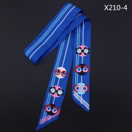 Long print silk smooth look charmeuse print head tape belt sashes