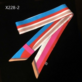 Long print silk smooth look charmeuse print head tape belt sashes