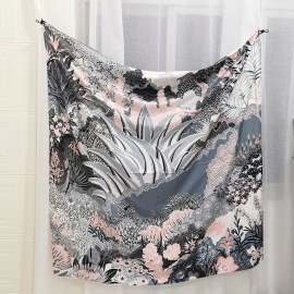 Silk smooth look charmeuse long square scarf