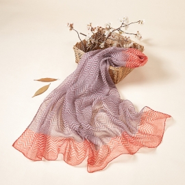 Long print silk smooth look charmeuse shawl scarf