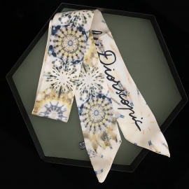 Long print silk smooth look charmeuse print head tape belt sashes