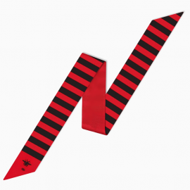 Long print silk smooth look charmeuse print head tape belt sashes