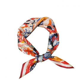 Mulberry silk print square scarf