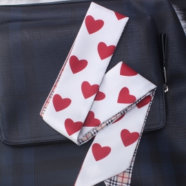 Long print silk smooth look charmeuse print head tape belt sashes