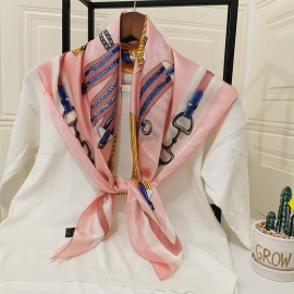 Big square print scarf