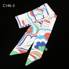 Long print silk smooth look tape belt sashes