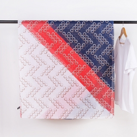 Long print silk smooth look charmeuse shawl scarf