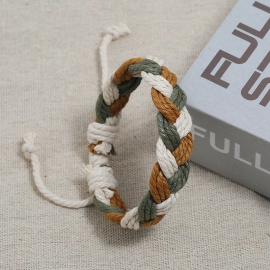 Color hemp rope couple bracelet ethnic style hand-woven bracelet simple
