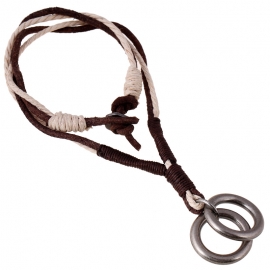 Vintage leather necklace mens leather necklace