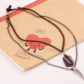 Vintage alloy chain mens necklace