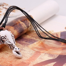 Personalized necklace retro small jewelry elephant head pendant