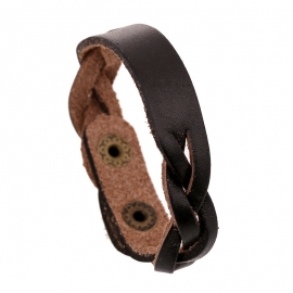In the middle can be diy lettering leather woven bracelet retro first layer cowhide bracelet