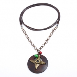 Simple long section wax wire alloy cross necklace personality ladies sweater chain