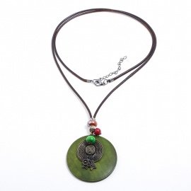 Simple wax wire alloy hat necklace personality ladies long sweater chain