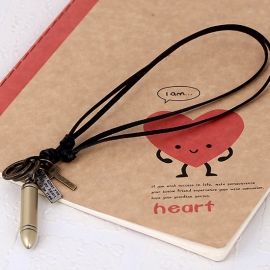 Vintage mens leather necklace