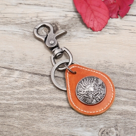 Leather keychain