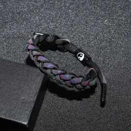 Reflective net red lion bracelet