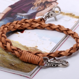 Genuine leather trousers chain woven genuine leather trousers chain