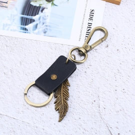 Leather keychain