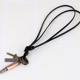 Vintage mens leather necklace